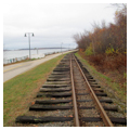 Maine Narrow Gauge Tracks along the Eastern Promenade
