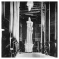 Interior of Memorial Hall looking to Milles' sculpture "Indian God of Peace"