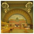 Interior view of main lobby showing eastern arch