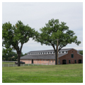 View southwest of stables