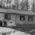 Log cabin (school), historic photo