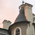 Turret with owl finial