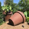 Flowerpot sculptures near former Western State Hospital
