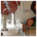 View of Art Ladder (left) with The Shape of Sound by Jason Puccinelli (right)