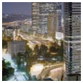 Aerial view at night