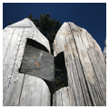 Detail, palisade fence