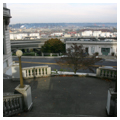 Looking down staircase towards Commencement Bay (Elks Temple at left)